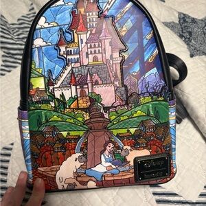 Loungefly Disney Castle and Belle Backpack